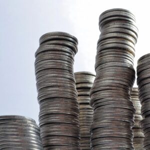 closeup shot of stack of coins