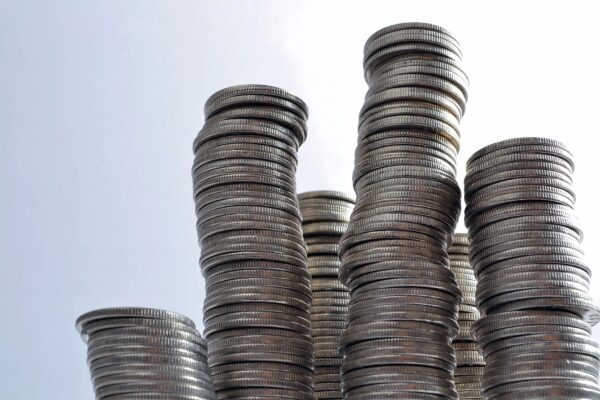 closeup shot of stack of coins