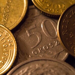 closeup shot of the bronze coins