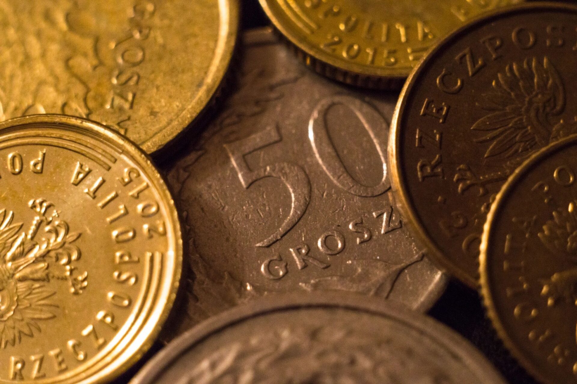 closeup shot of the bronze coins